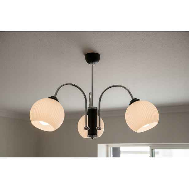 Euro-Lamp Stropní Svítidlo Alva 3 Černá Stínidlo bílý proužek 3X60W Výrobce