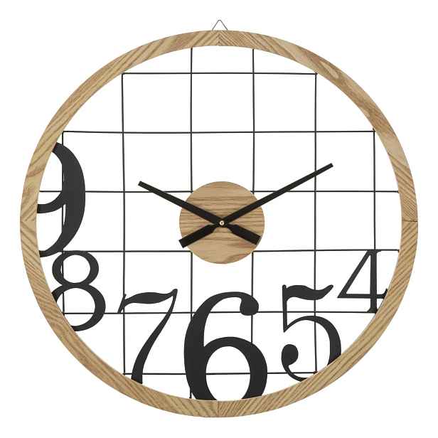 Mauro Ferretti Nástěnné hodiny Numbers 60 cm černé/hnědé
