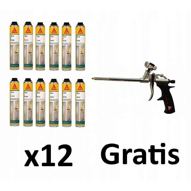 Nízkotlaká Montážní Pěna Sika Boom 583 750 ML 12 Ks Pistole