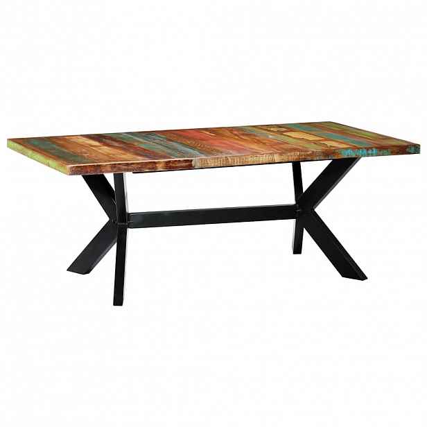 vidaXL Jídelní stůl 200 x 100 x 75 cm masivní recyklované dřevo