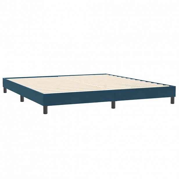 vidaXL Rám postele bez matrace tmavě modrý 200x220 cm samet