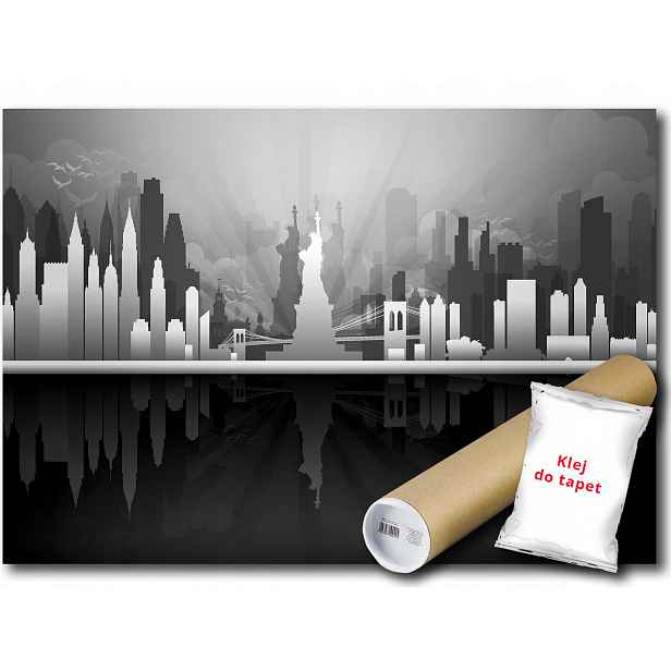 Vinylová fototapeta město grafika pohled New York Usa Amerika 312x219