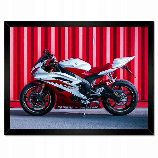 Plakáty v rámu 40x30 Bílo-červená Yamaha