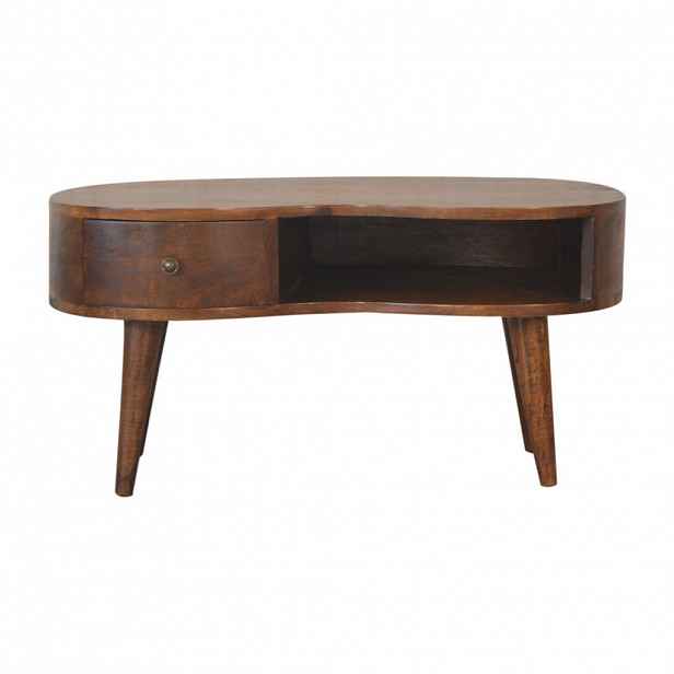 Artisan Furniture PŘÍSTAVNÍ STOLEK Solis Otevřený Kalifornský ořech, otevřená police, tmavě hnědý