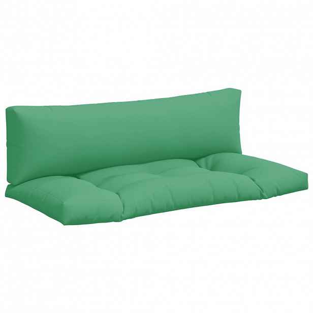 vidaXL Podušky na palety 2 ks zelené textil