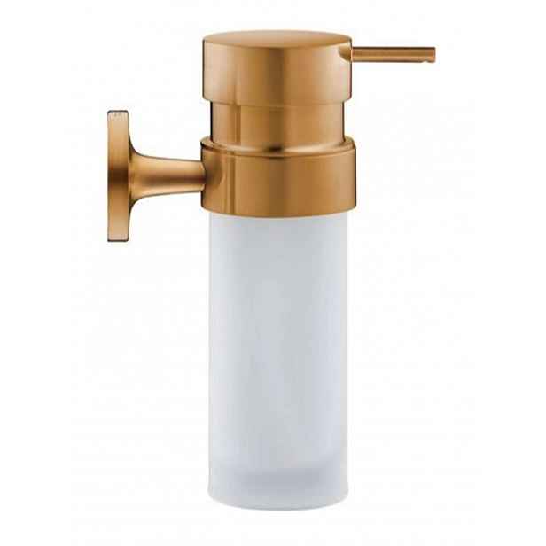 Duravit Starck T - Dávkovač mýdla s držákem, matné sklo/kartáčovaný bronz 0099350400