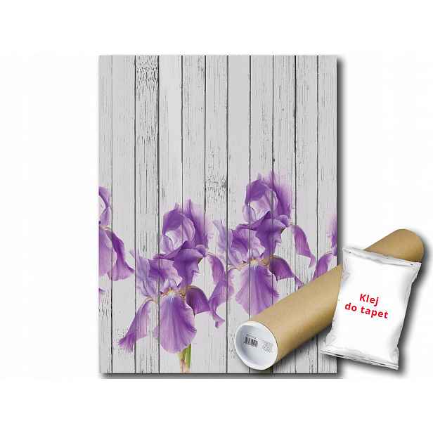 Fototapeta Dřevo Irysy 6B Panxl 206x275 F10951