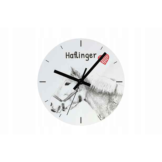 Kůň Haflinger, hodiny s koněm, závěsné a stojící, personalizace fotografií