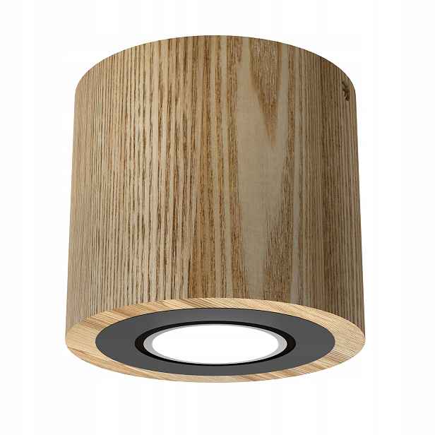 Luminex stropní spot kulatý Ø10 cm GU10 8W downlight wood světlé dřevo
