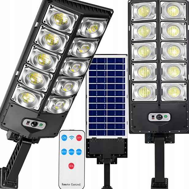 Solární Lampa Pouliční 1000W Led Snímač pohybu Ovladač IP65 Venkovní zahrada