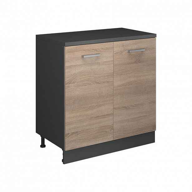 Vicco ROZŠIŘUJÍCÍ SKŘÍŇKA Rion, Sonoma/Antracit, 80 x 46 cm bez šikminy se 2 dveřmi