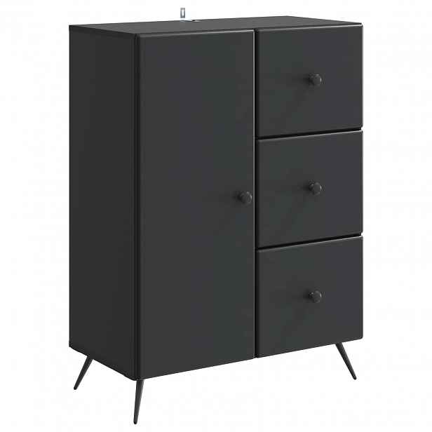 vidaXL Servírovací skříň Černá 66 x 34,5 x 90 cm Kompozitní dřevo