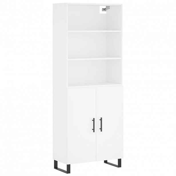 vidaXL Skříň highboard bílá 69,5 x 34 x 180 cm kompozitní dřevo