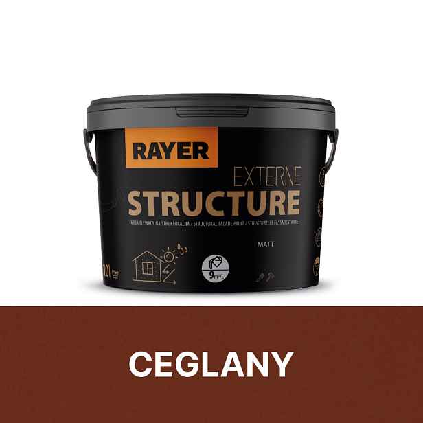 Barva fasádní strukturovaná Rayer 10 l cihlová, na fasády