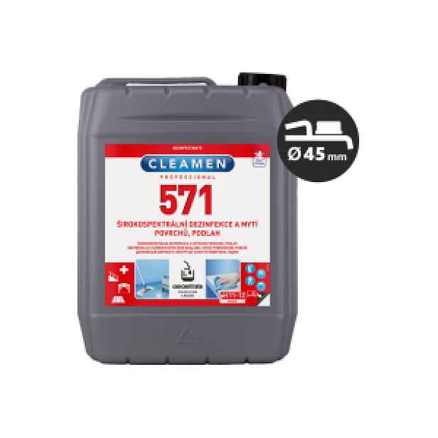 CLEAMEN 571 concentrate širokospektrální dezinfekce a mytí povrchů, podlah 5 L