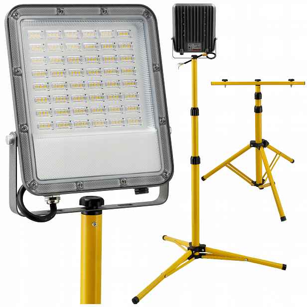 Set Stativ Halogenový reflektor Stavební 100W Led 9000lm pro opravy