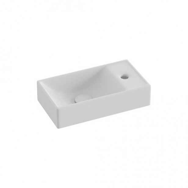Umývátko Ravak Veda 40,8x22,2 cm otvor pro baterii, bez přepadu XJXP1240000