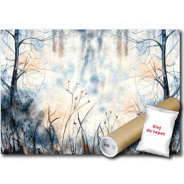 Vliesová fototapeta Les park akvarel 254x184