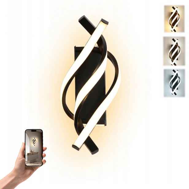 Nástěnná Lampa Černá Led Nástěnná Lampa Moderní Do Ložnice 22W