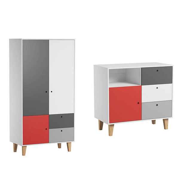 Petits-meubles POKOJ PRO MIMINKO 2DÍLNÝ Concept červená