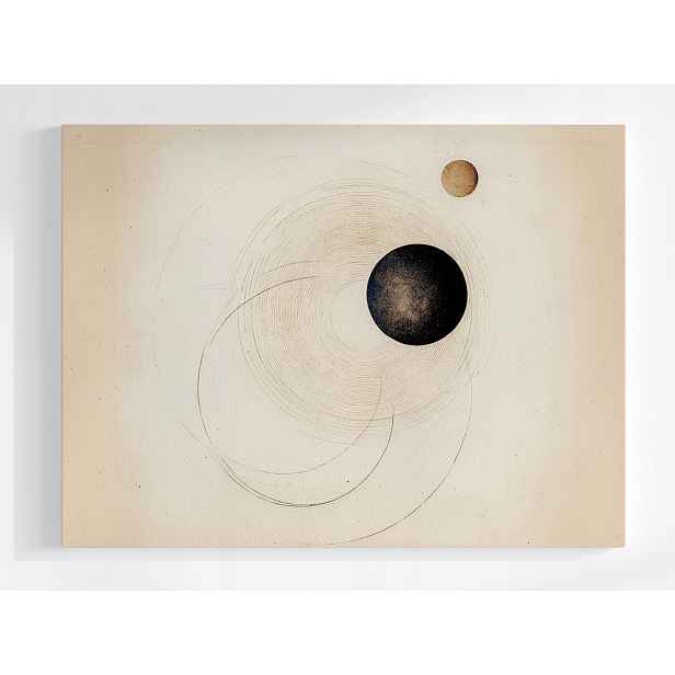 Plakát Abstrakce Vesmír Orbita Planeta Sfera Retro 100x75
