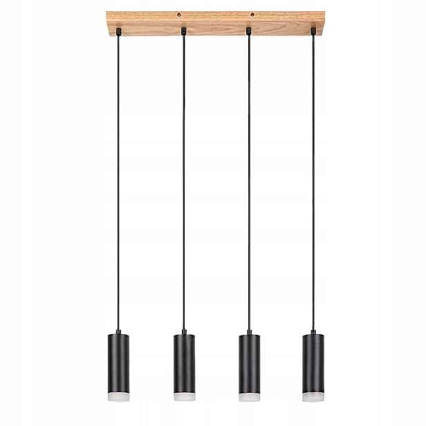 Černá závěsná lampa Toras skandinávská nad jídelní stůl Rabalux