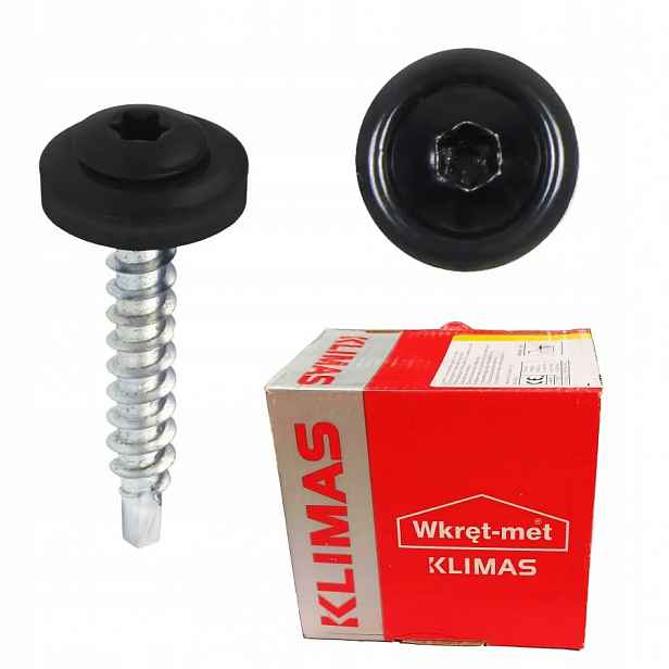 Samovrtné vruty do plechu Farmer 4,8x35 RAL9005 250 Ks Klimas