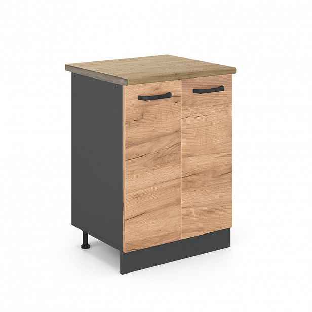 Vicco SPODNÍ SKŘÍŇKA KUCHYŇSKÉ LINKY R-Line Zlatý mocný dub 60 cm , PD Dub