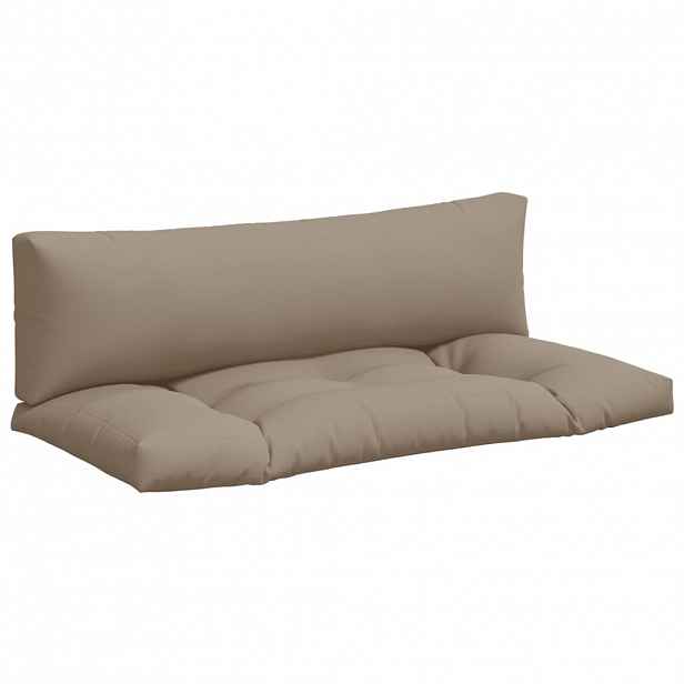 vidaXL Podušky na palety 2 ks taupe textil