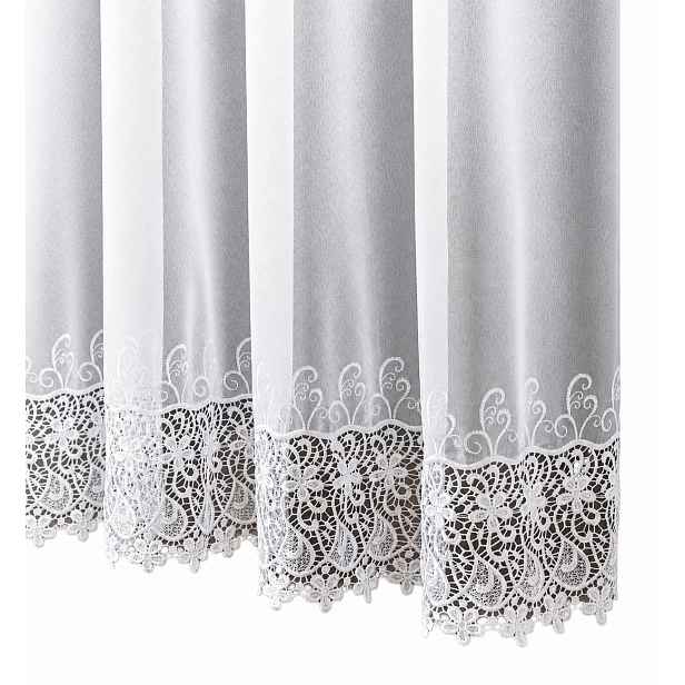 400x200 Záclony Lux salon hladké Elegantní hotová Podívejte se na krajku