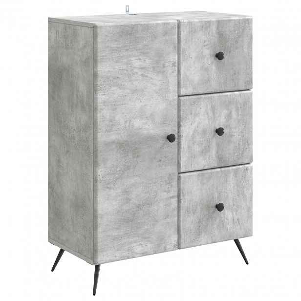 vidaXL Servírovací skříň Betonově šedá 66 x 34,5 x 90 cm