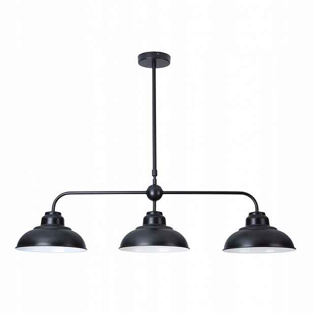 Černá závěsná lampa Dragan nad jídelní stůl, industriální Rabalux