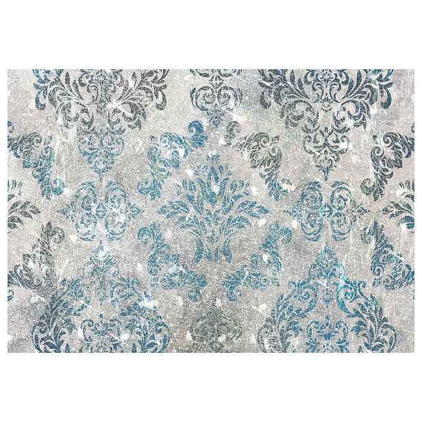 Fototapeta Damask vzor šedo-modrý na světlém pozadí 416x254 lepidlo