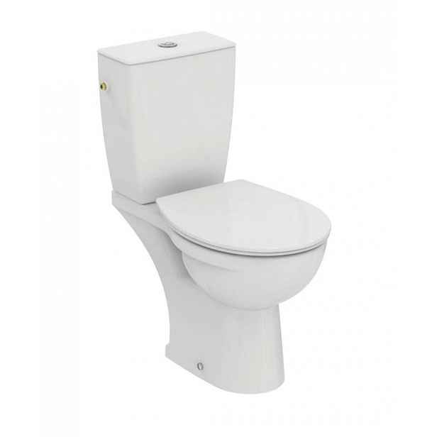 Ideal Standard Eurovit - WC kombi se sedátkem SoftClose, zadní odpad, bílá W328501