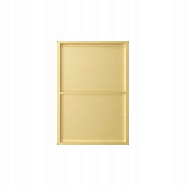 Koupelnová Polička Q-box 2 Podomítková Zlatá 45x30x10 cm Aquauno