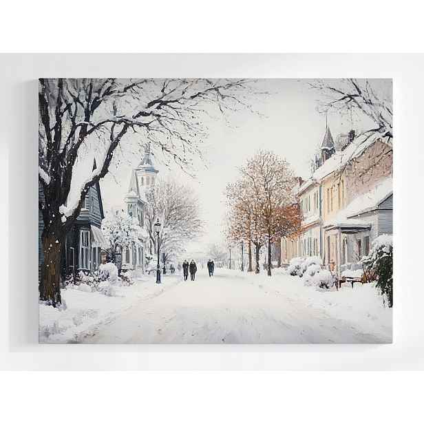 Plakát Polské Město Podlasie Ulice Zima Sníh Mráz 100x75