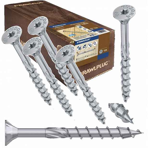 Rawlplug Šrouby do dřeva Konstrukční kuželová hlava Torx 4x30mm 1000ks