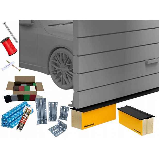 Sada Puroterm Heavy h-21 cm Základna Teplý práh Garážová vrata 4,8 m