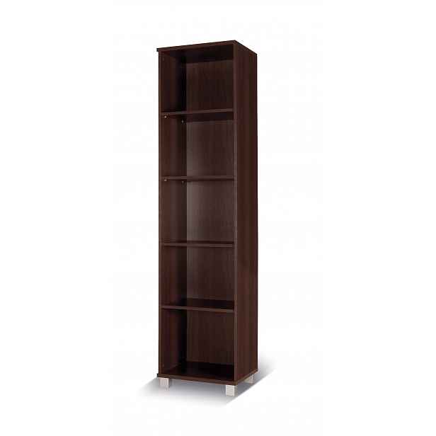 Úzký regál do obývacího pokoje ANDOVER - kaštan wenge