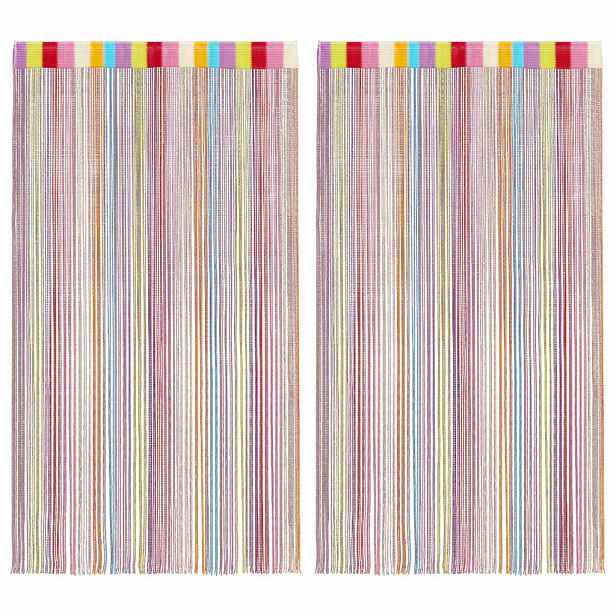 vidaXL Provázkové záclony 2 ks Vícebarevné 140x250 cm