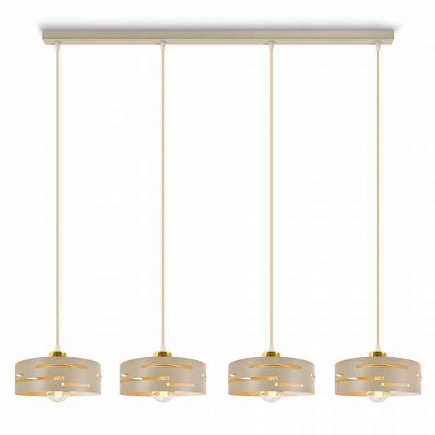 Závěsná lampa do obývacího pokoje Béžová Zlatá E27 Moderní Loft Nastavitelná Luxolar