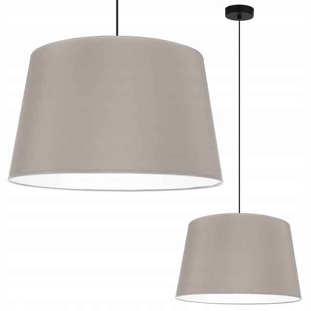 Závěsná Stropní Lampa Lustr Stínidlo Kužel Olivově Zelená Hnědá Boho