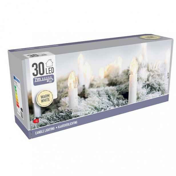 Vánoční světelný LED řetěz Candle Lights, 30 LED