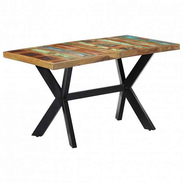 vidaXL Jídelní stůl 140 x 70 x 75 cm masivní recyklované dřevo