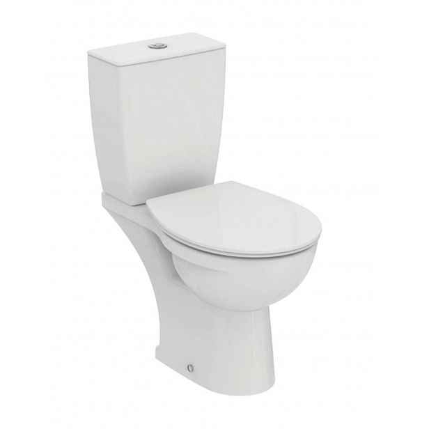 Ideal Standard Eurovit - WC kombi se sedátkem SoftClose, zadní odpad, bílá W328701