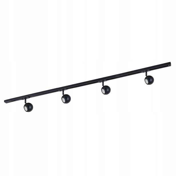 Kolejnicové osvětlení Track Light 4xGU10 Černý Kov Pohyblivé Blake Italux