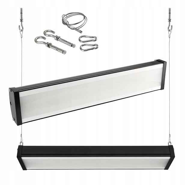 Závěsná Led lampa do garáže Průmyslová 100W 10000lm 4000K Lineární Linky
