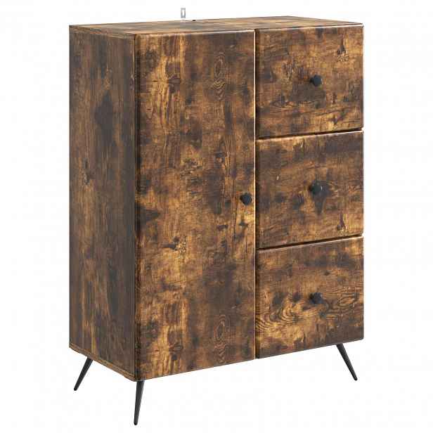 vidaXL Servírovací skříň Kouřový dub 66 x 34,5 x 90 cm