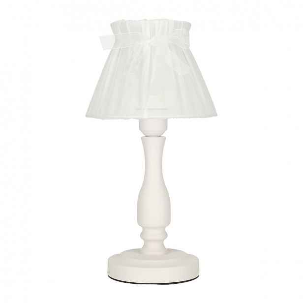 Stolní lampa v provence stylu ZEFIR - 1xE27, 40W, bílá