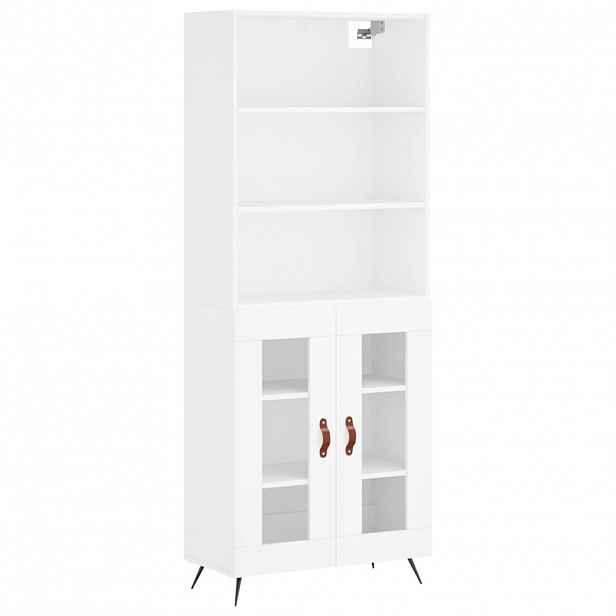 vidaXL Skříň highboard bílá 69,5 x 34 x 180 cm kompozitní dřevo